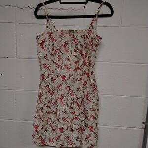 a new day Cream Mini Dress with Pink Floral Print